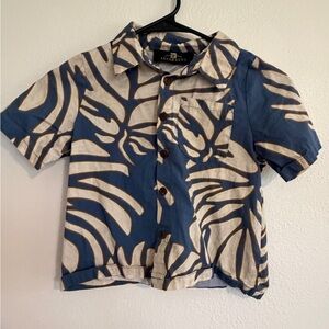 Lexbreezy Boys Aloha Monstera Shirt Size 6
